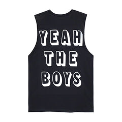 YEAH THE BOYS MENS SMALL PRINT MUSCLE TEE